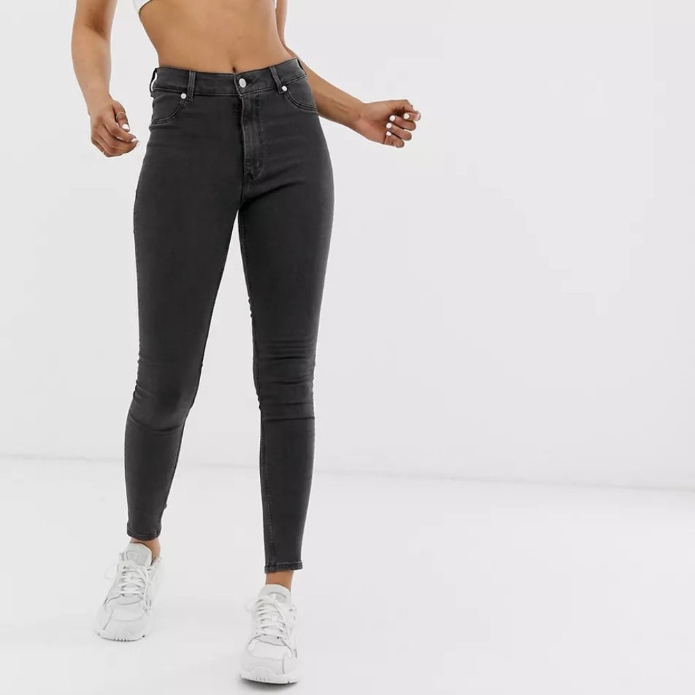 Cheap Monday High Waist Skinny Jeans - Washed Gray